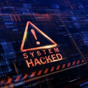System Hacked Warning Sign